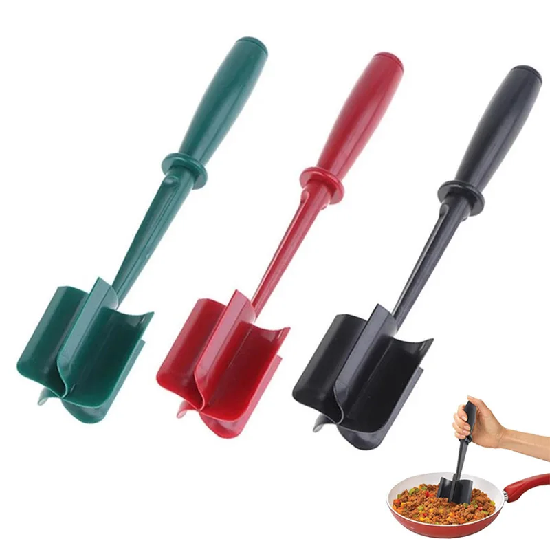 Kitchen Stirrer Multi-Functional Heat-Resistant Hamburger Masher & Chopper Manual Meat Grinding and pounding meat shovel