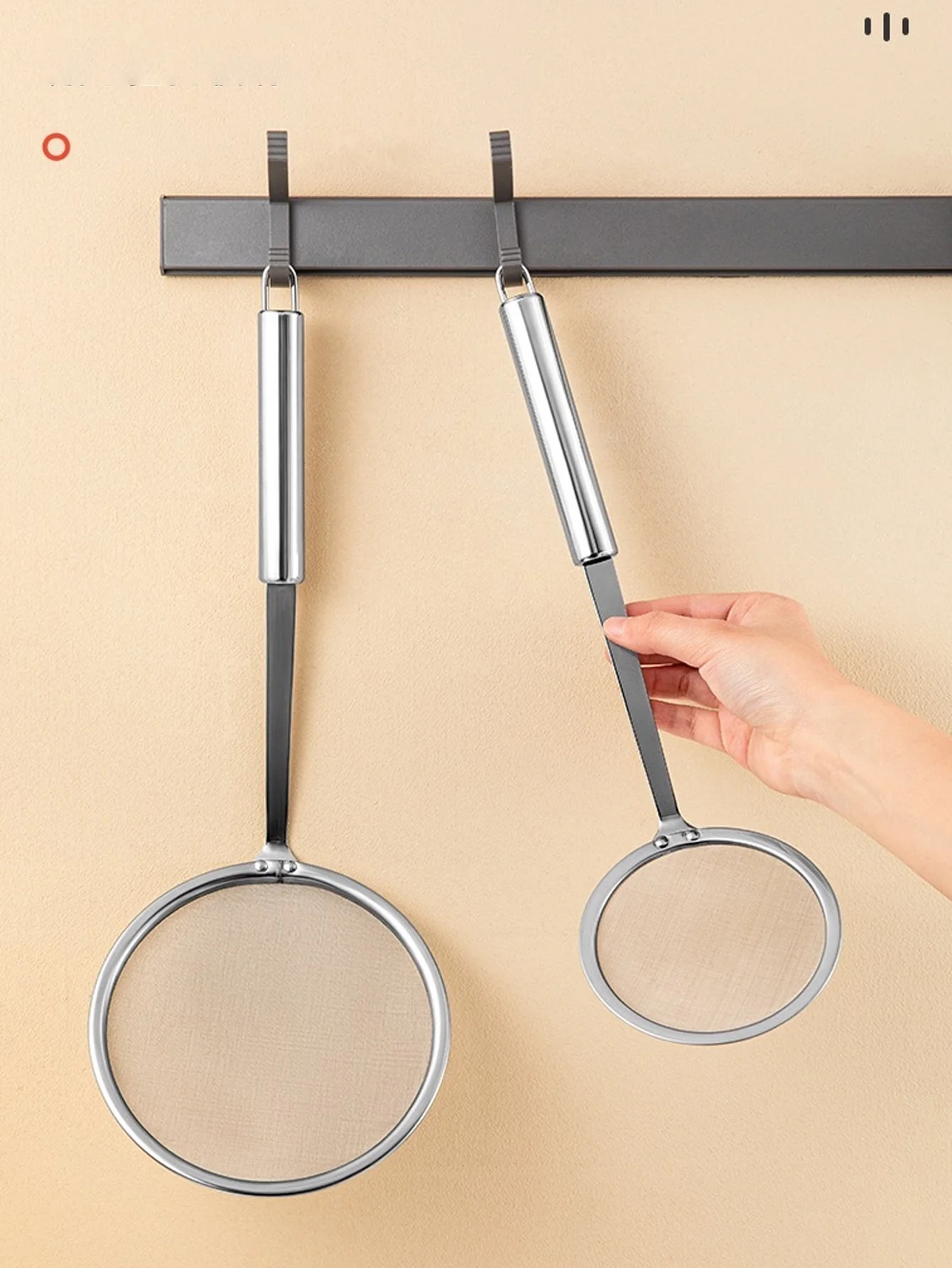 Filter Scoop Stainless Steel Fat Skimmer Spoon, 100 Mesh Ultra-Dense Mesh Strainer.For Filtering Foam, Residue, Oil and Juice