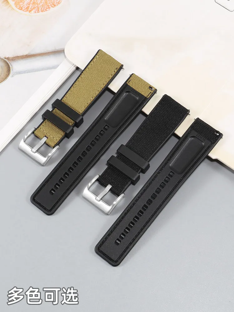 Nylon Watch Strap Is Suitable for Casio Small Square DW5600 GW-B5600 Series Convex Silicone Watch Chain