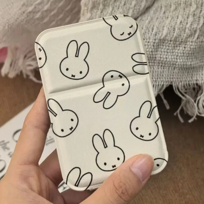 

Милое мини-зеркало серии Miffy: складное, портативное, для путешествий, с мультяшным дизайном, косметическое, настольное, подарок