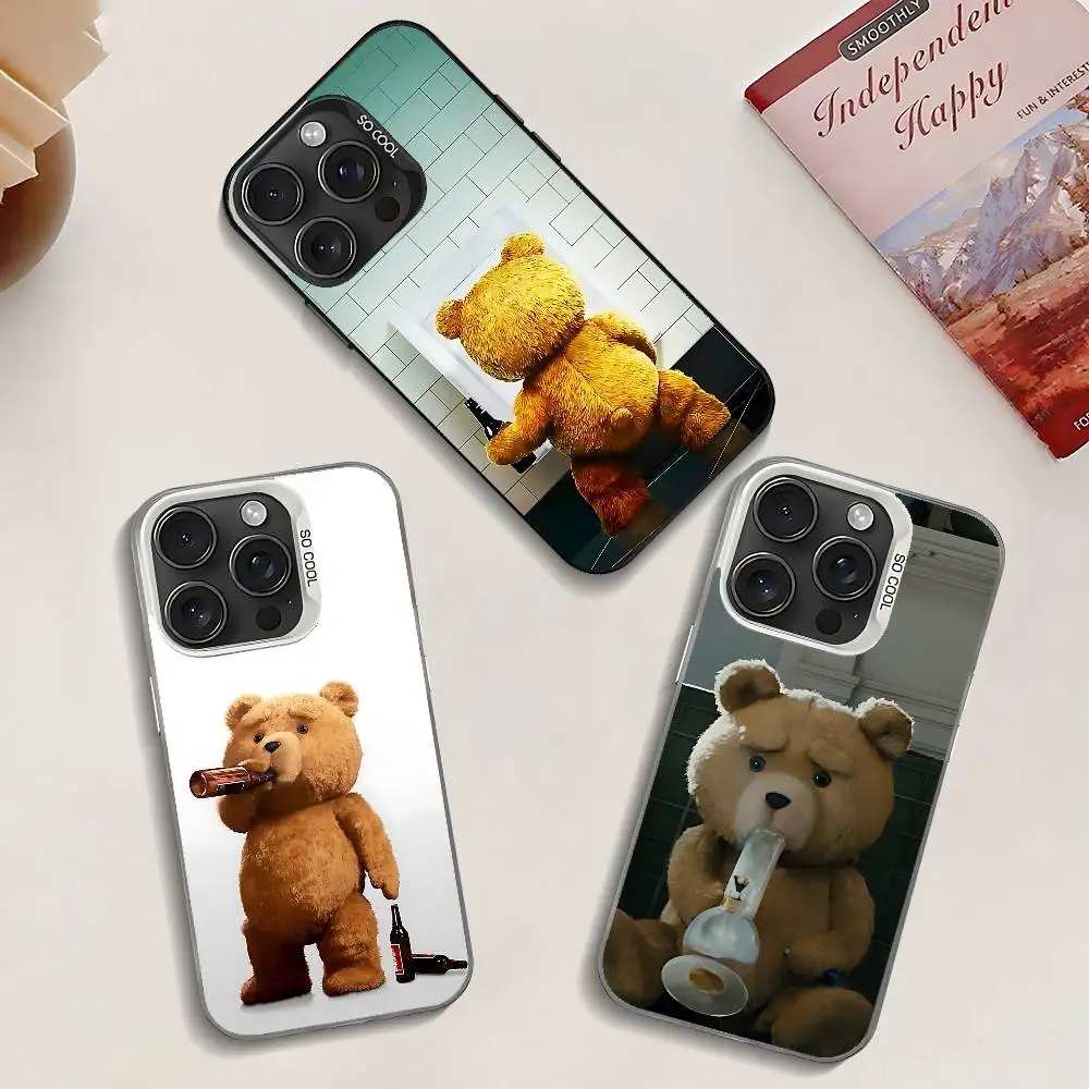 T-Teddy Bear Movie T-Ted Phone Case For IPhone 17 16 15 14 13 12 Mini 11 8 7 Pro Max Plus Colorful Phone Case