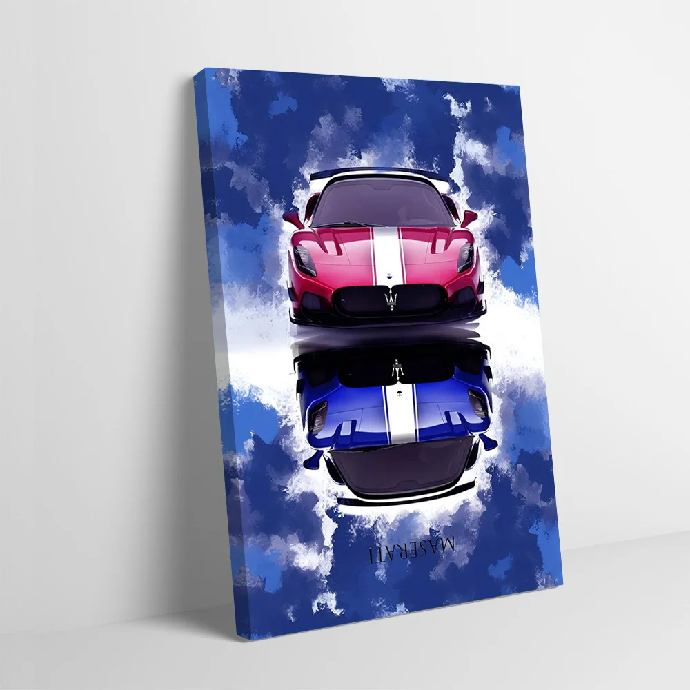 Sports Car Reflection Poster Customizable Printed Canvas Painting Wall Art Gift for Modern Home Decoration Ornaments Wand Deko