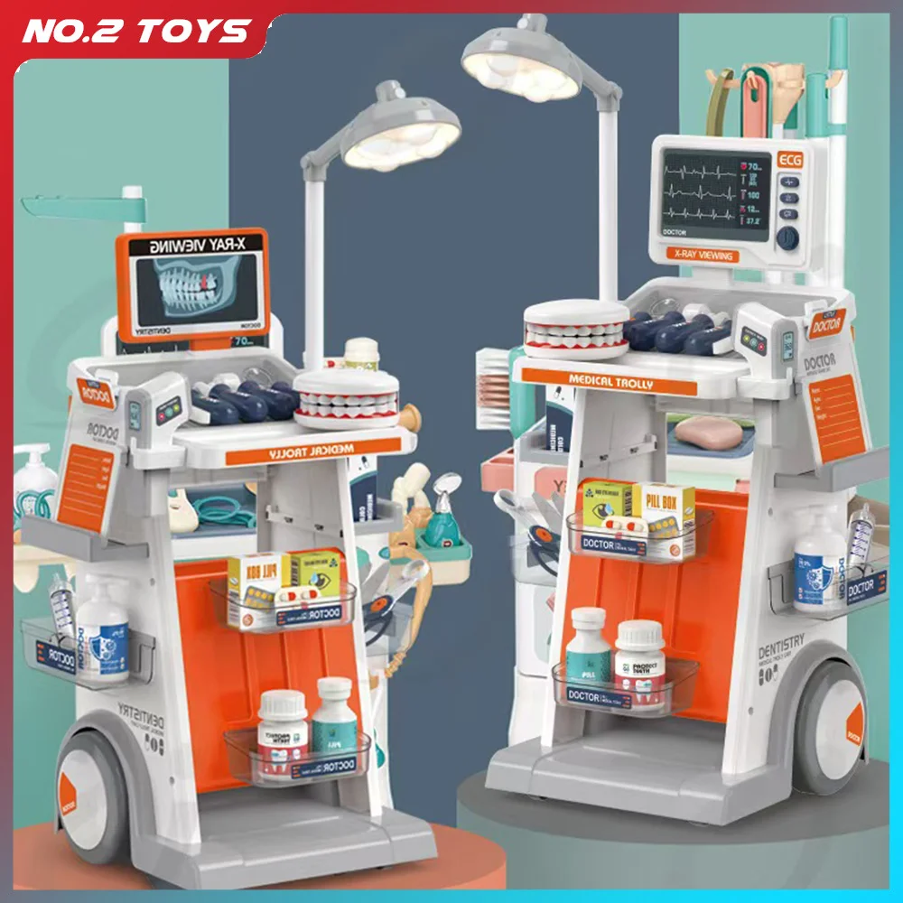 26/30 pçs simulação dentista médico conjunto fingir jogar ferramentas do médico crianças brinquedo ferramenta mesa dental médico playset jogo kit para meninas