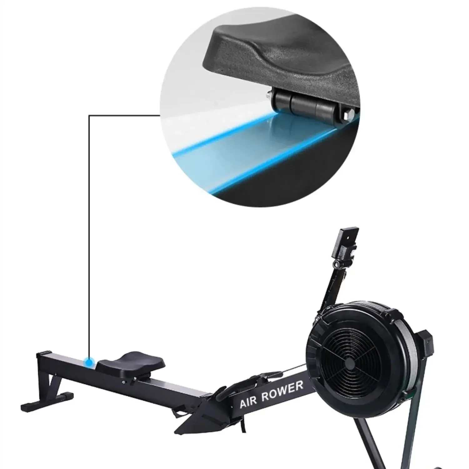 Gym Center Professional Fitness Equipment Air Rower Indoor Cardio Exercise Air Rower Wind Resistance Bodybuilding Air Rower