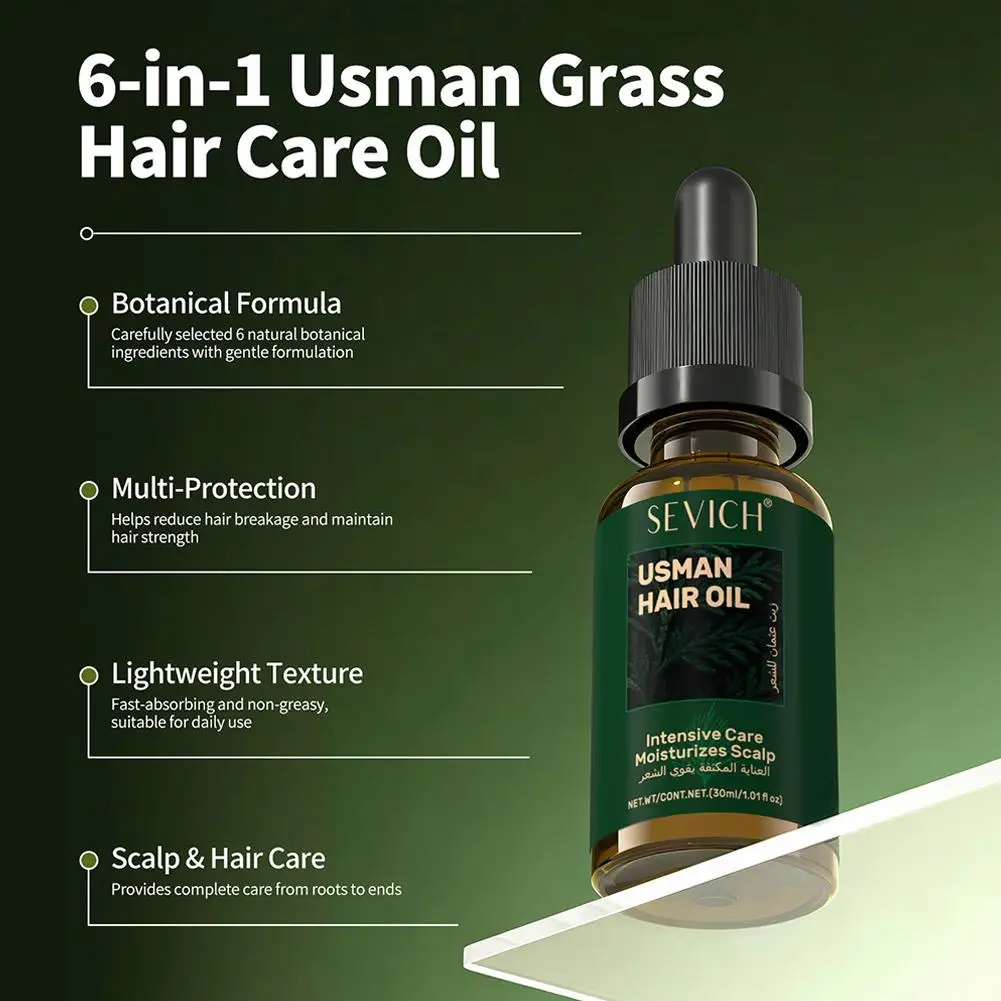 1/2/3pcs Hair Loss Prevention Set Fast Regrowth Hair Essential Oil Usman Handmade Shampoo Soap Hair Care Serum Scalp Thickening view 2