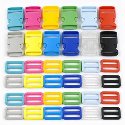2-20Sets 38mm Plastic Buckle Bag Side Release Buckles for Backpack Tri Glide Slider Clasp Pet Collar Adjust Hook DIY Accessories