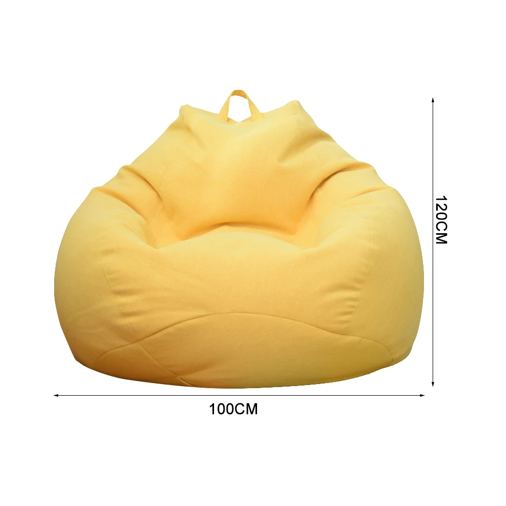 Large Bean Bag Cover Single Seat Sofa Cover High Back Lounger Beanbag Stuffed Tatami Chairs Covers Garden Outdoor Dropshipping