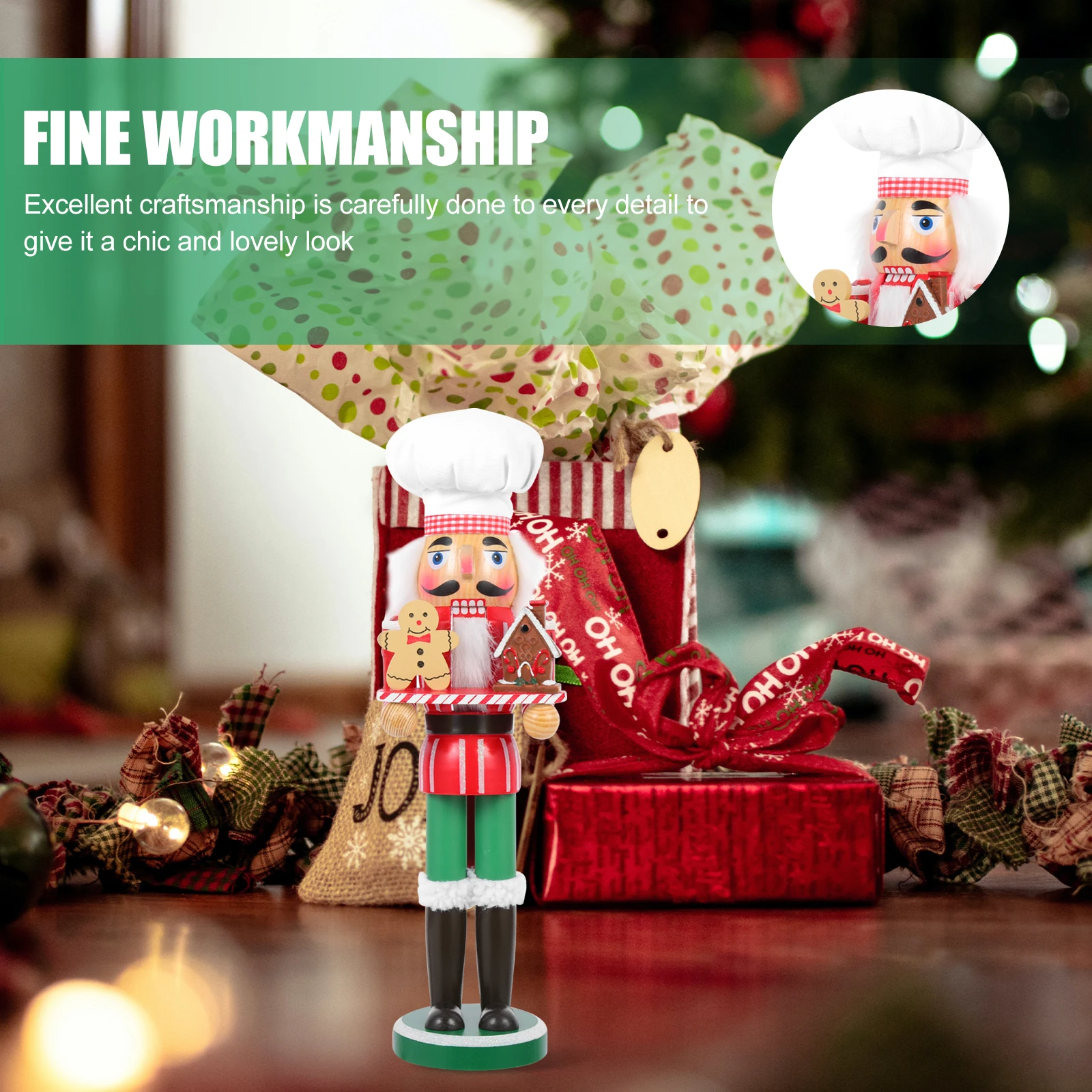 

Wooden Nutcracker Figurine Christmas nament Lovely H Painted Craft Decoration Holiday Gift Xmas Party Favor Traditional Tree