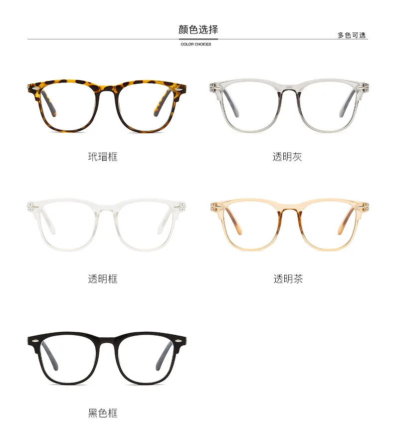 

Daily Anti Blue Light Glasses Women Men Classic Square Eyeglasses Frames Transparent Lens Computer Glasses Oculos Home Office