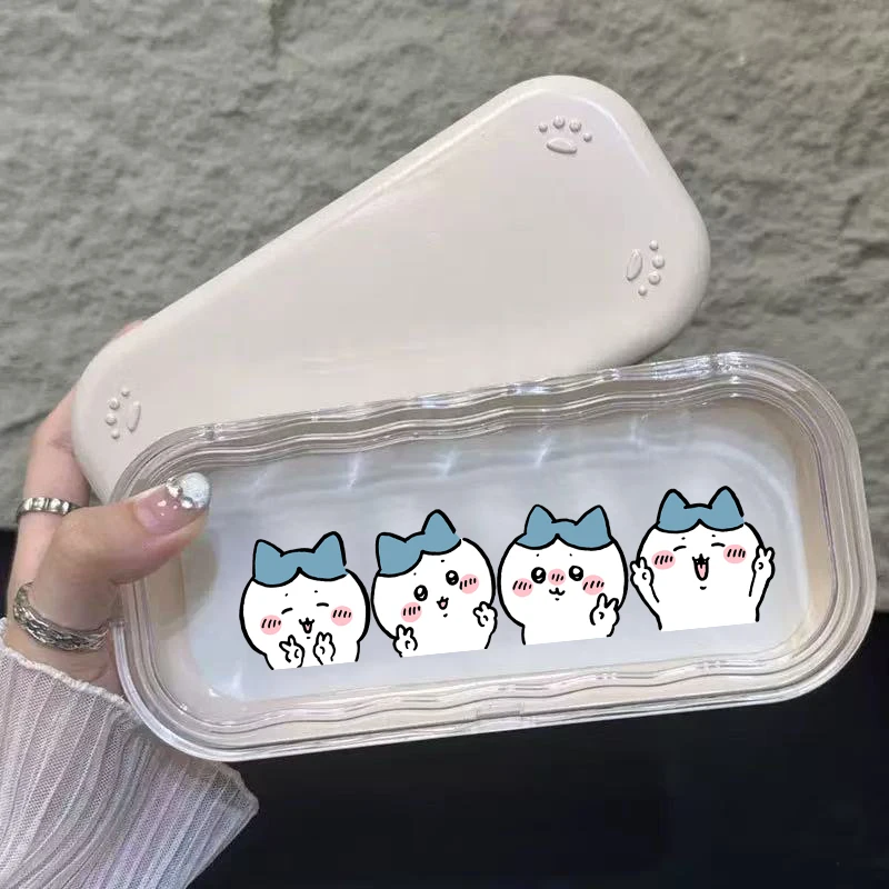 حافظة نظارات واقية ذات هيكل صلب كرتوني من Chiikawa، صندوق تخزين محمول أنيق لطيف للنساء، هدايا واقية للنظارات القراءة