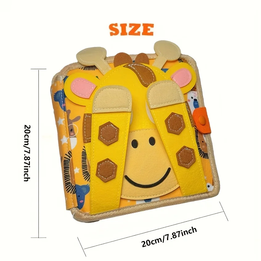 Książeczka sensoryczna 3D z filcu dla dzieci w wieku 1-3 lat, interaktywna książeczka z opowiadaniami o zwierzętach i naturze, edukacyjna zabawka do nauki w przedszkolu.