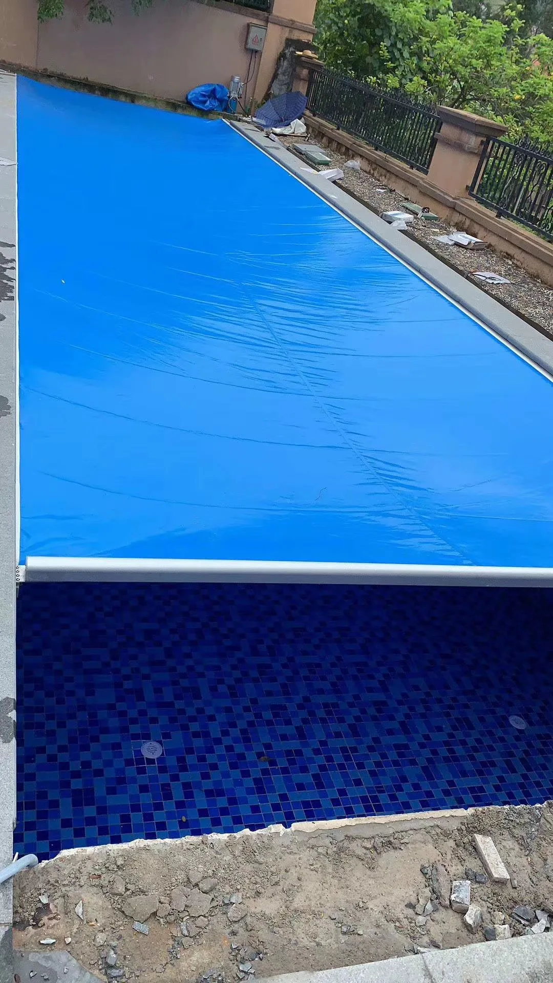 غطاء حمام سباحة PVC عالي الجودة للاستخدام العائلي للمعدات الميكانيكية المربعة المتينة #4