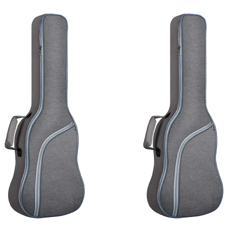 

2X Electric Guitar Gig Bag 12MM Padding Dual Adjustable Shoulder For Electric Guitar Bass Guitar Classical Guitar More