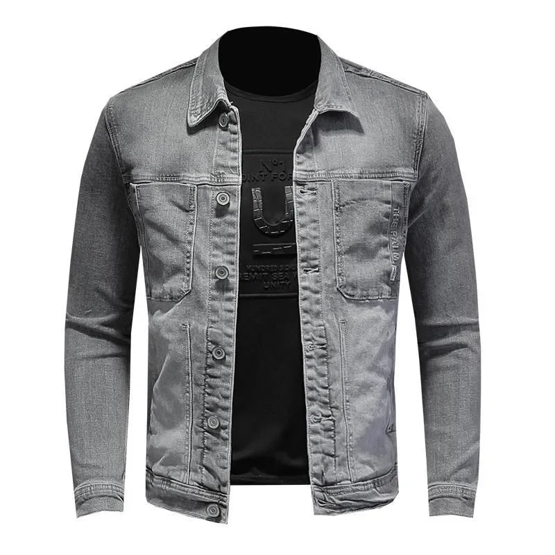 Chaqueta vaquera Vintage para hombre, abrigo informal holgado y cómodo de alta calidad, Color sólido, moda clásica, primavera y otoño, novedad de