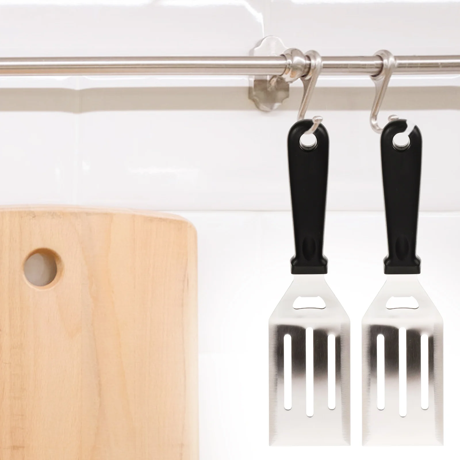 

Stainless Steel Spatula Metal Kitchen Utensils Cooking Tool BBQ Turner Slotted Design Rustproof Premium Material Home Restaurant
