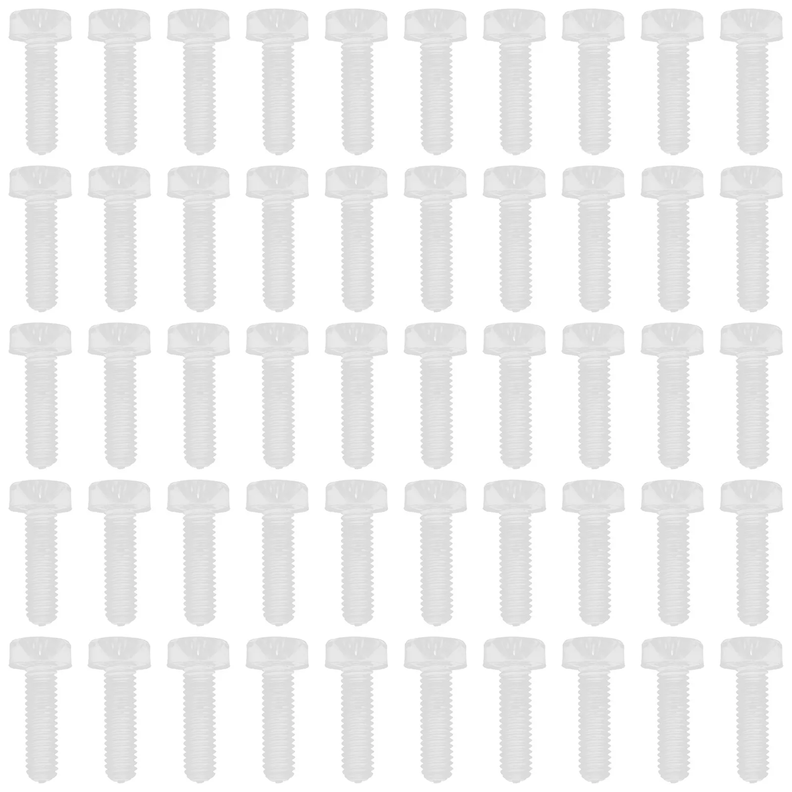 50Pcs Plastic Screws Round Head Cross Transparent Screws for Wind Power Furniture DIY Durable Clear Plastic Bolts Corrosion
