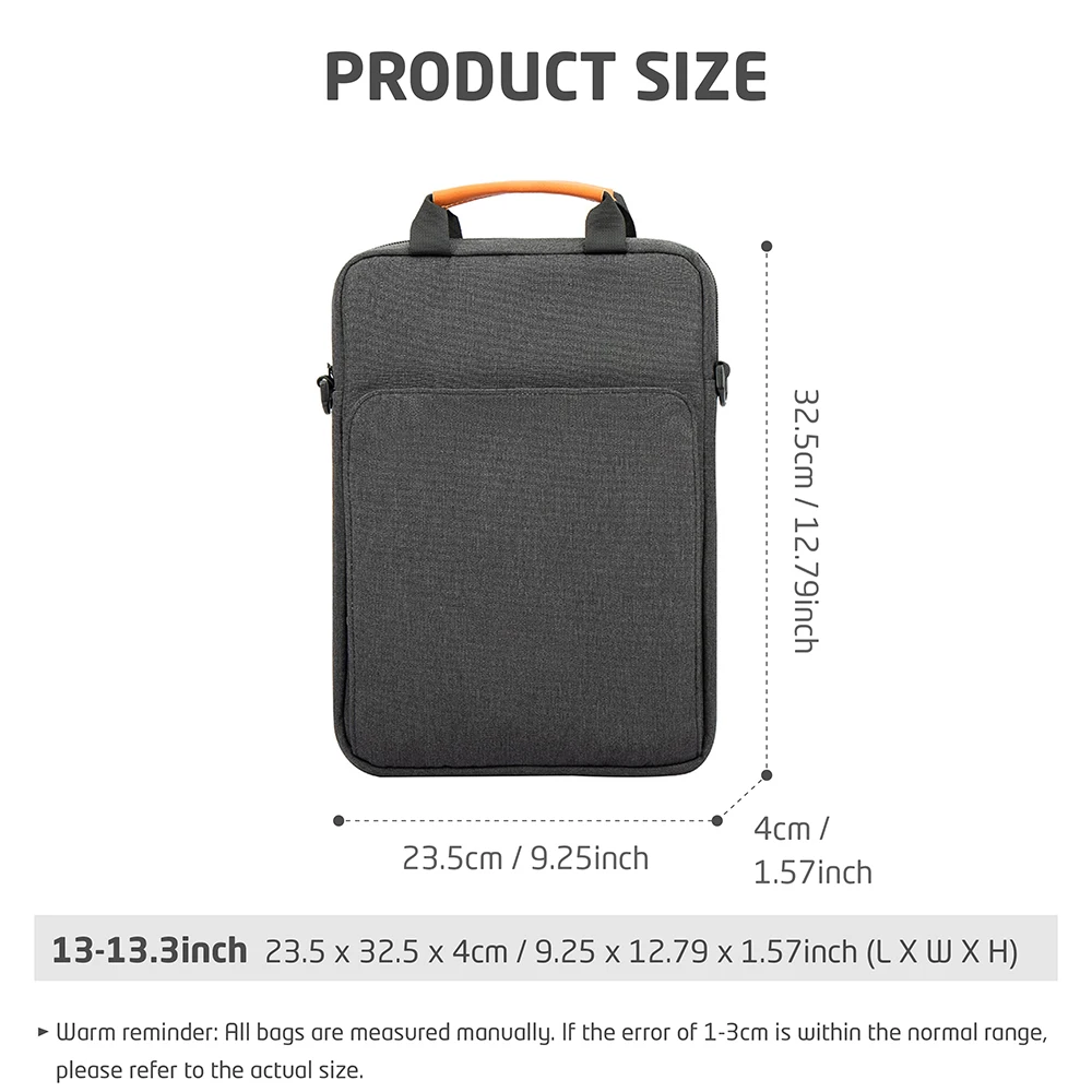 12 13 inch Tablet Shoulder Sleeve Bag For IPad Air Pro 12.9', Samsung Galaxy Tab, 13 13.3 inch Laptop Pouch Handbag Briefcase