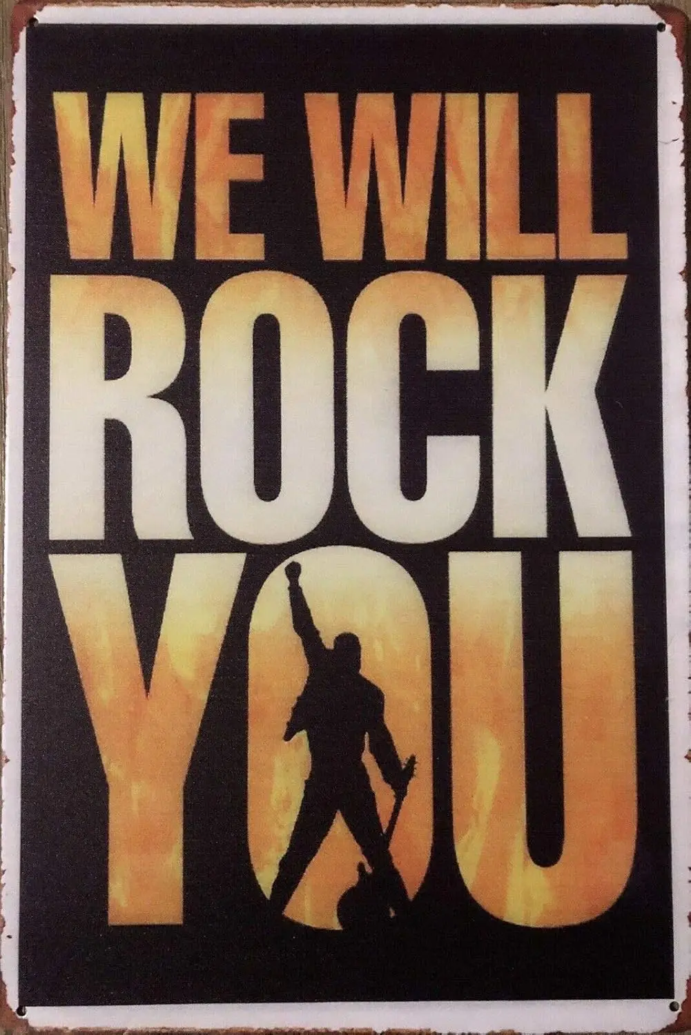1p, Retro Vintage Metall Plaque Zeichen Musik Man Cave We Will Rock You Zinn Zeichen für Home Bar Küche Pub wand Dekor Zeichen