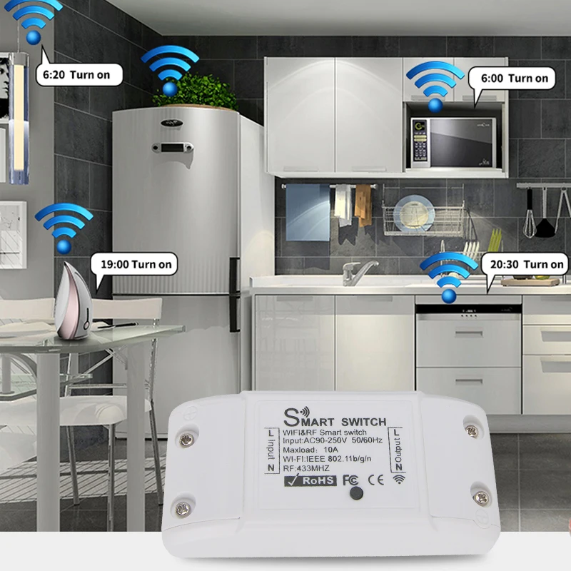 Tuya WiFi Smart Switch APP Wireless Controller Universal Breaker Timer Smart Life Work with LED Light Switch Alexa Accessories - Image 3