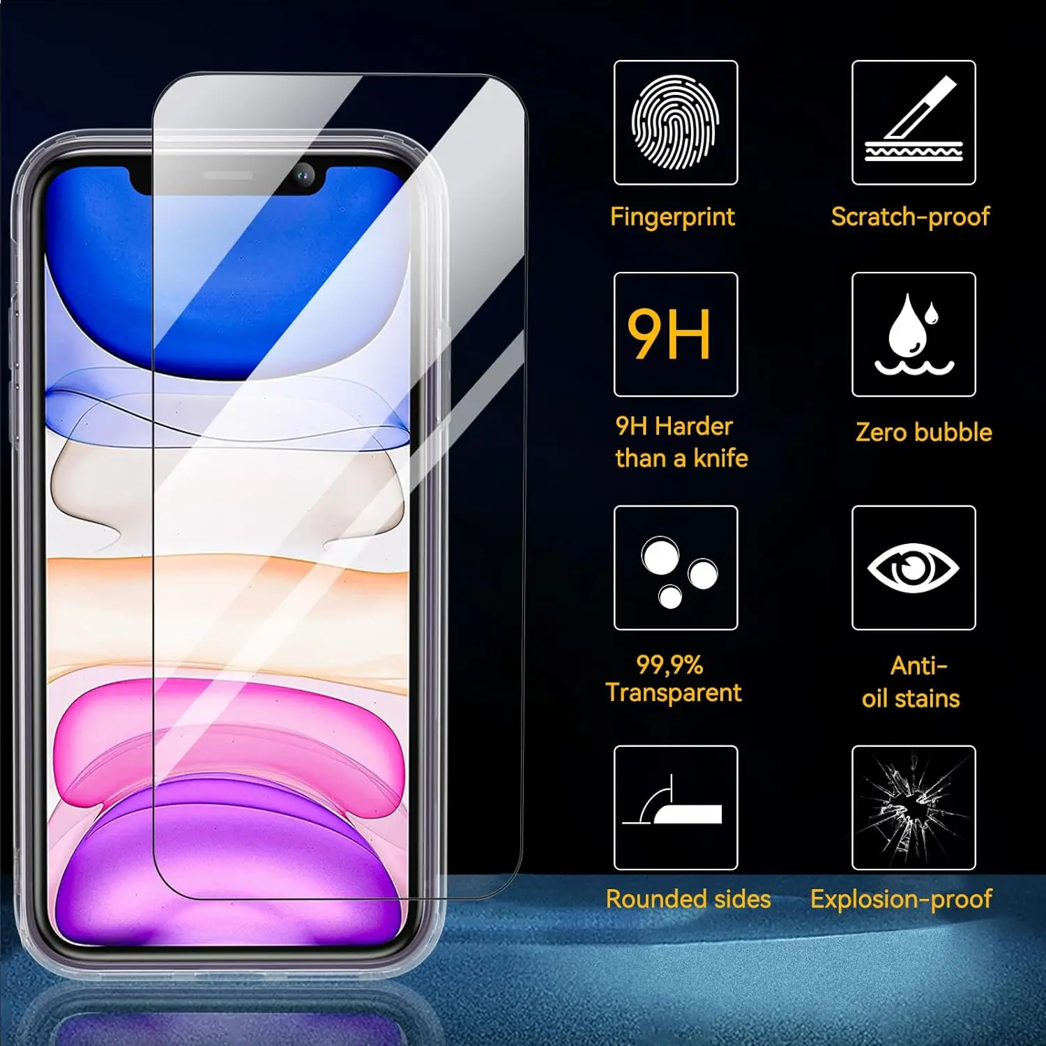 Stoßfeste magnetische Hülle für iPhone 11, 12, 13, 14, 15 Pro Max Mini iPhone X Xs XR Schutzhülle mit Displayschutzglas – Detail 2