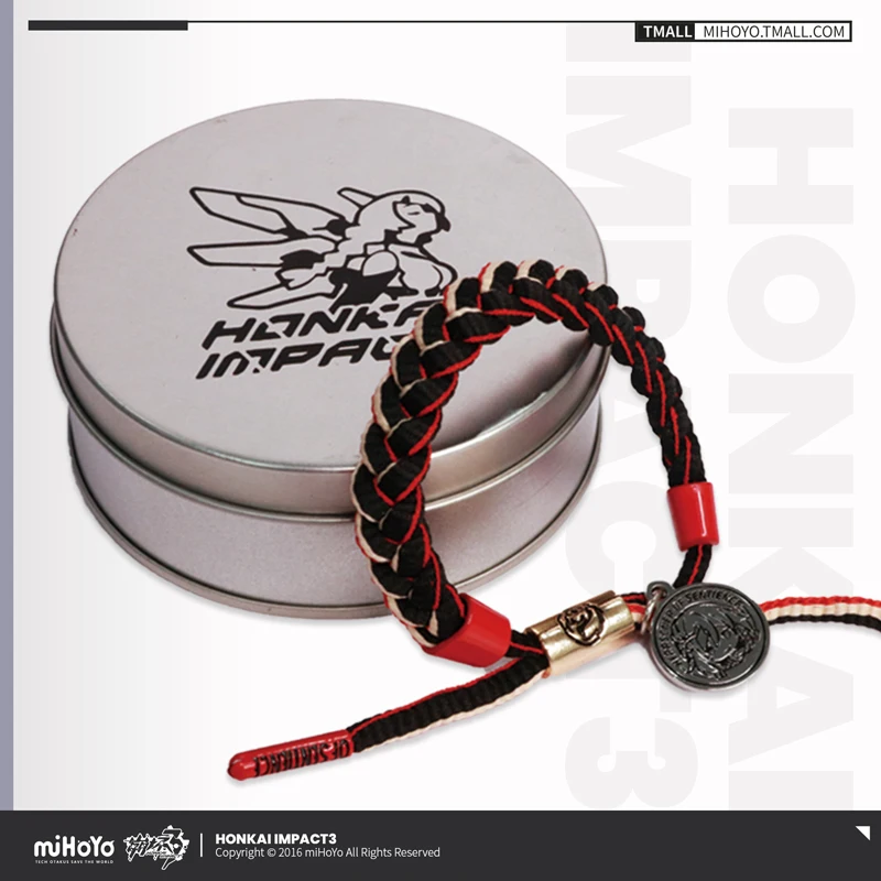 Mihoyo Official Honkai Impact 3 Herrscher Of The Void Stygian Nymph Azure Empyrea Valkyries Rope Bracelet With Gift Box Jewelry