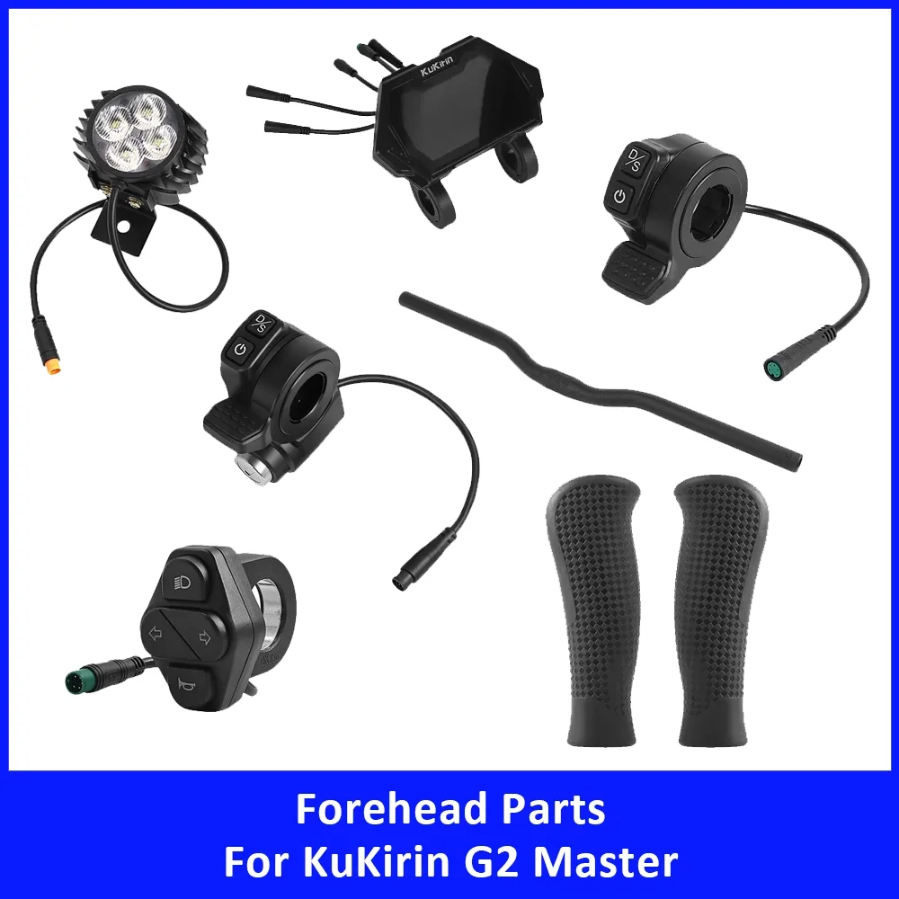 Dashboard Handlebar Grip Accelerator Turn Signal Switch Headlight for KuKirin G2 Master Scooter Handlebar Accessories Front Part