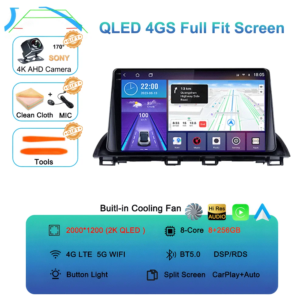 Android 16 Car Radio For Mazda 3 Axela 2014 - 2019 Multimedia