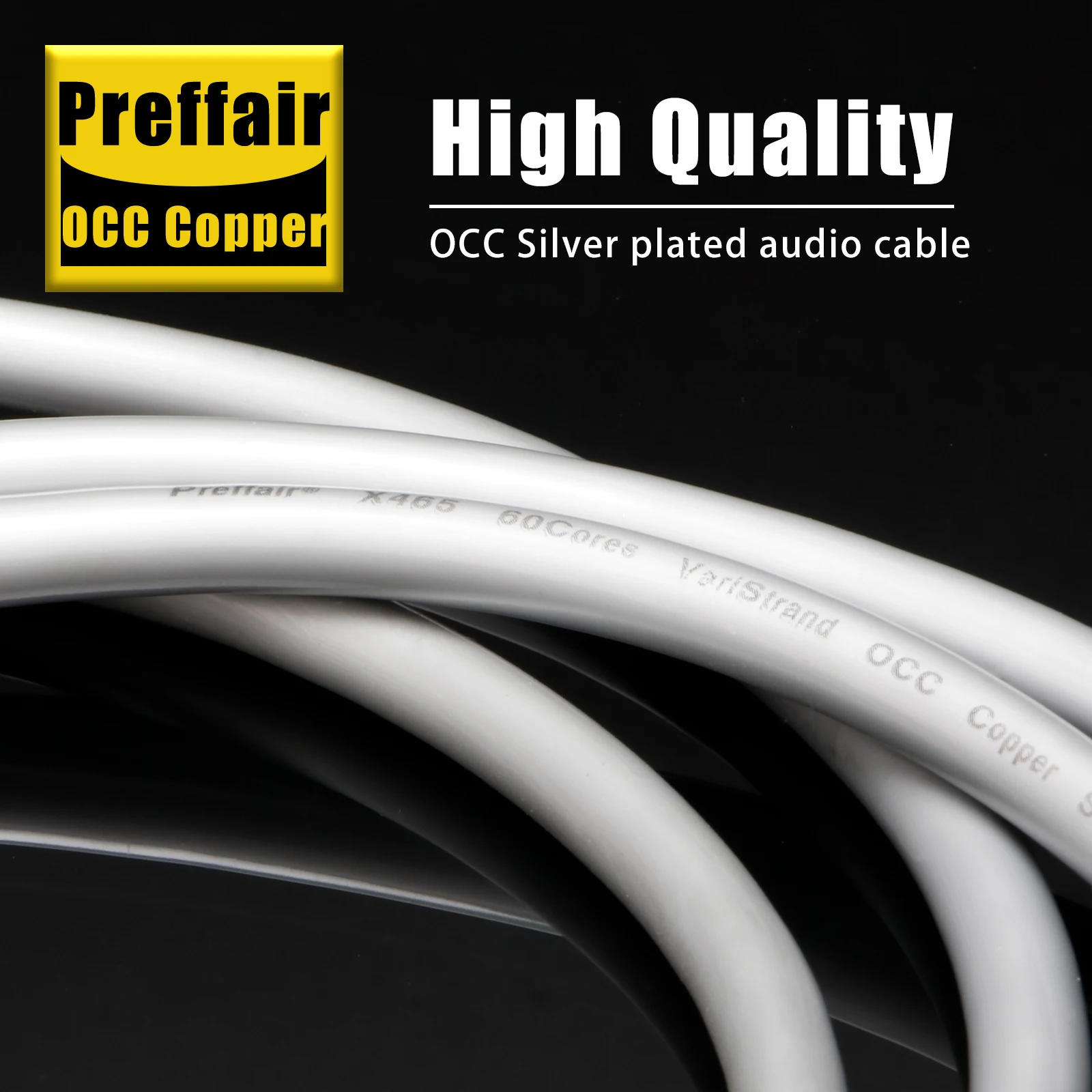Paarweise 60-adriges XLR-Kabel RCA-Kabel OCC Versilbertes Verbindungskabel Einzelnes Audio-Verlängerungskabel Audio-Video-Kabel – Detail 3