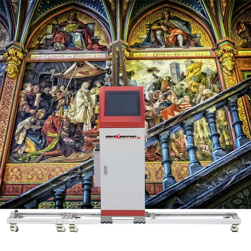 Papel Tapiz Para Pared Moderno Wall Printer Machine 3D Printer Tile UV Wand Inkjet Wall Painting Machine