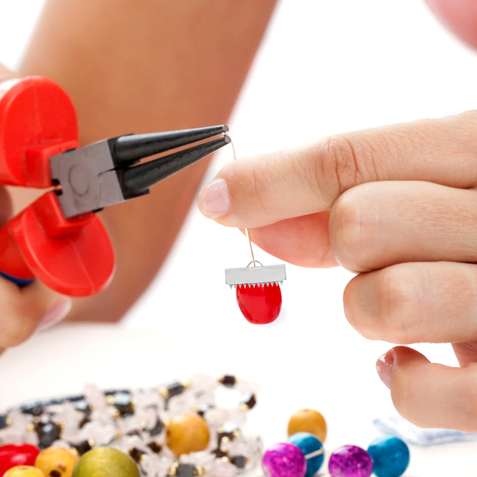 20 قطعة الفولاذ المقاوم للصدأ الحبل نهاية قبعات 20 مللي متر الفضة الشريط المشابك قرصة تجعيد لصنع المجوهرات موصلات قلادة المشبك #6