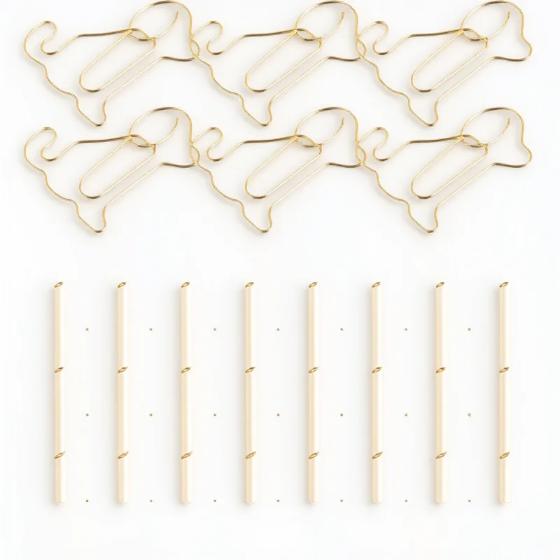 

50pcs Sitting Dog Book Clips Metal Paper Supplies Office Pictures Document Creative Shaped Decorative Practical
