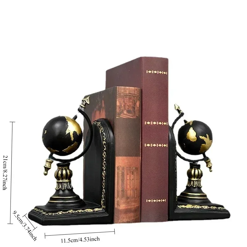 Creative Resin Globes Wine Rack Book Push Office Desktop Decorations Wine Cabinet Living Room Bookcase Ornament Resin Crafts