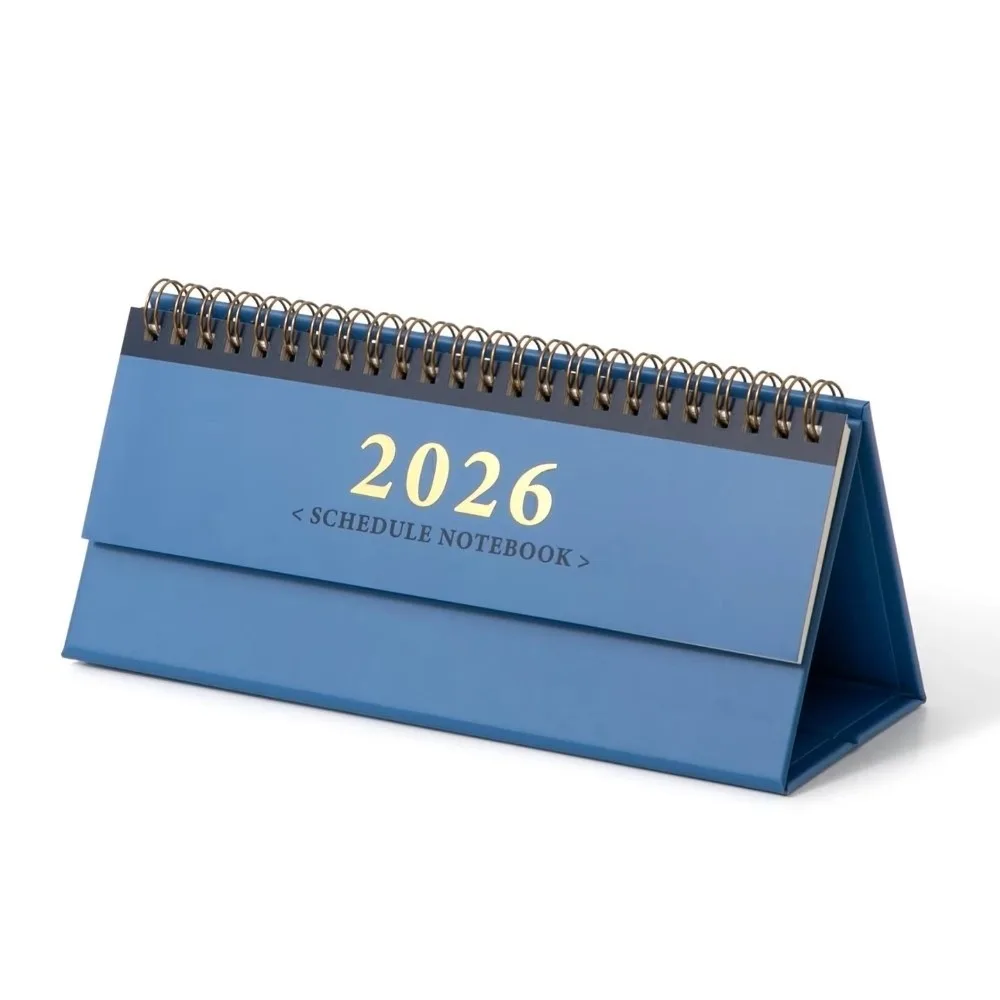 

Simple Mini 2026 Desk Calendar Standing Checklist Horizontal Wall Calendar Daily Time Schedule School Stationery
