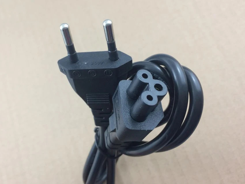 High Quality 1.2M 3 Prong EU Plug European or US Plug Laptop AC Power Cable Power Adapter Charger Plum blossom tail Cord Cable