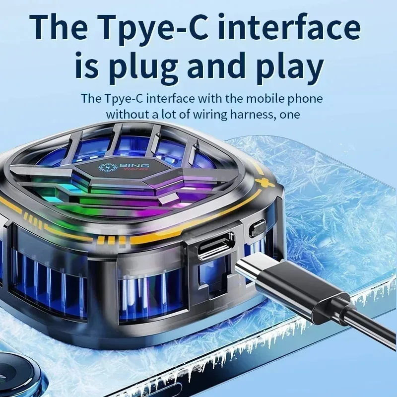 NEW X76 Mobile Phone Magnetic/ Back-clip 2 in 1 Semiconductor Cooling Fan Radiator Universal PUBG Game Cooler for IPhone Android