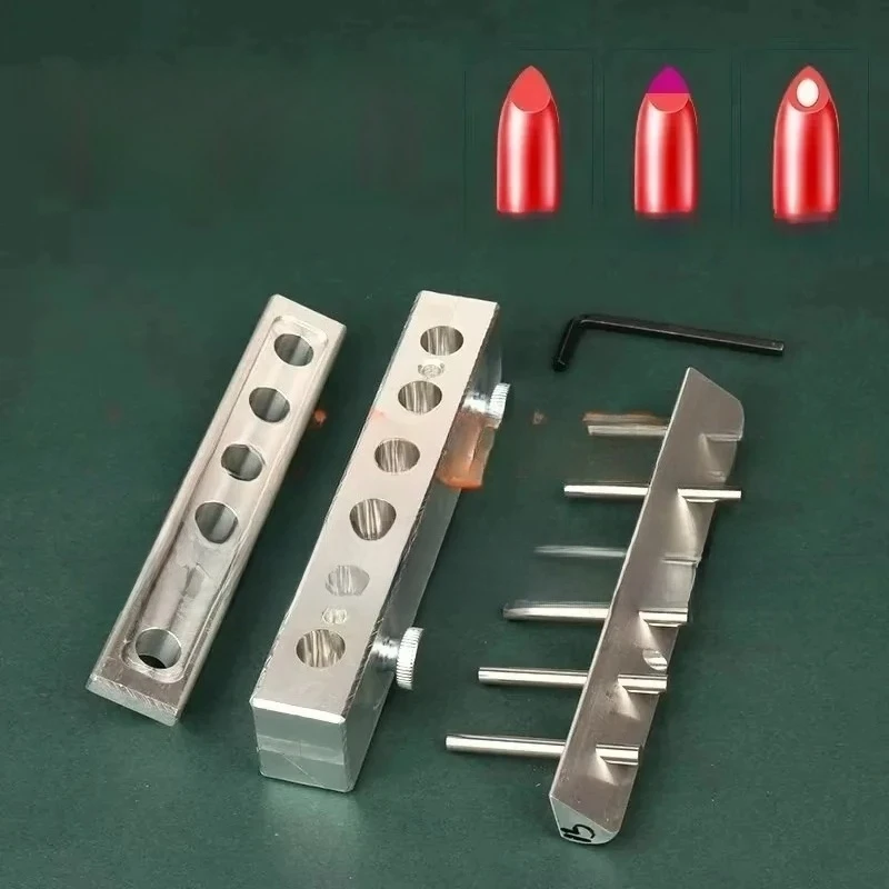 

Aluminum lipstick 6 holes 2 holes 4 holes two-color sandwich lipstick self-made metal 12.1 seamless
