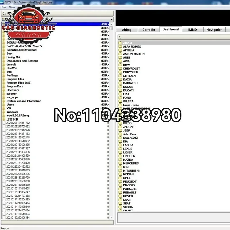 2026 Hot sell 2017 NYO 4 Full Database Airbag+Carradio+Dashboard+IMMO+Navigation Auto Data Repair Software  Car Radio nyo4 full
