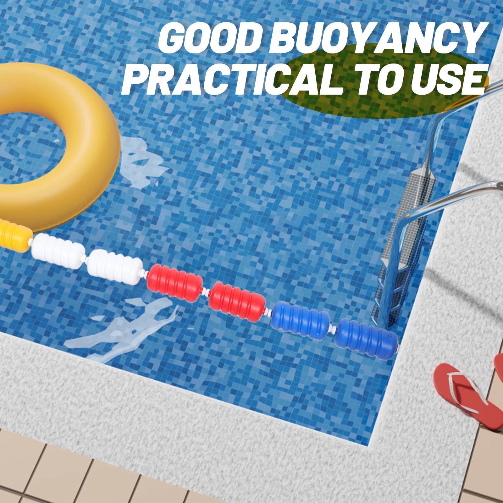 

Swimming Pool Supplies 9cm Spiral Buoy Durable Floating Line Safe Use Practical Pool Marker Water Sports Accessories