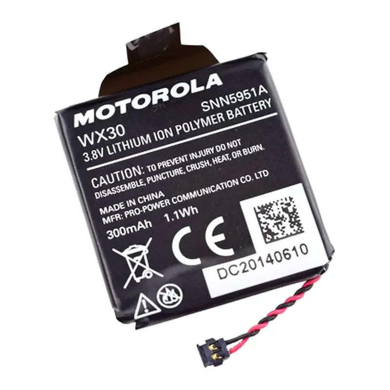 

WX30 SNN5951A 3.8V 300mAh for Motorola Moto 360 Smartwatch Completely Replace Battery