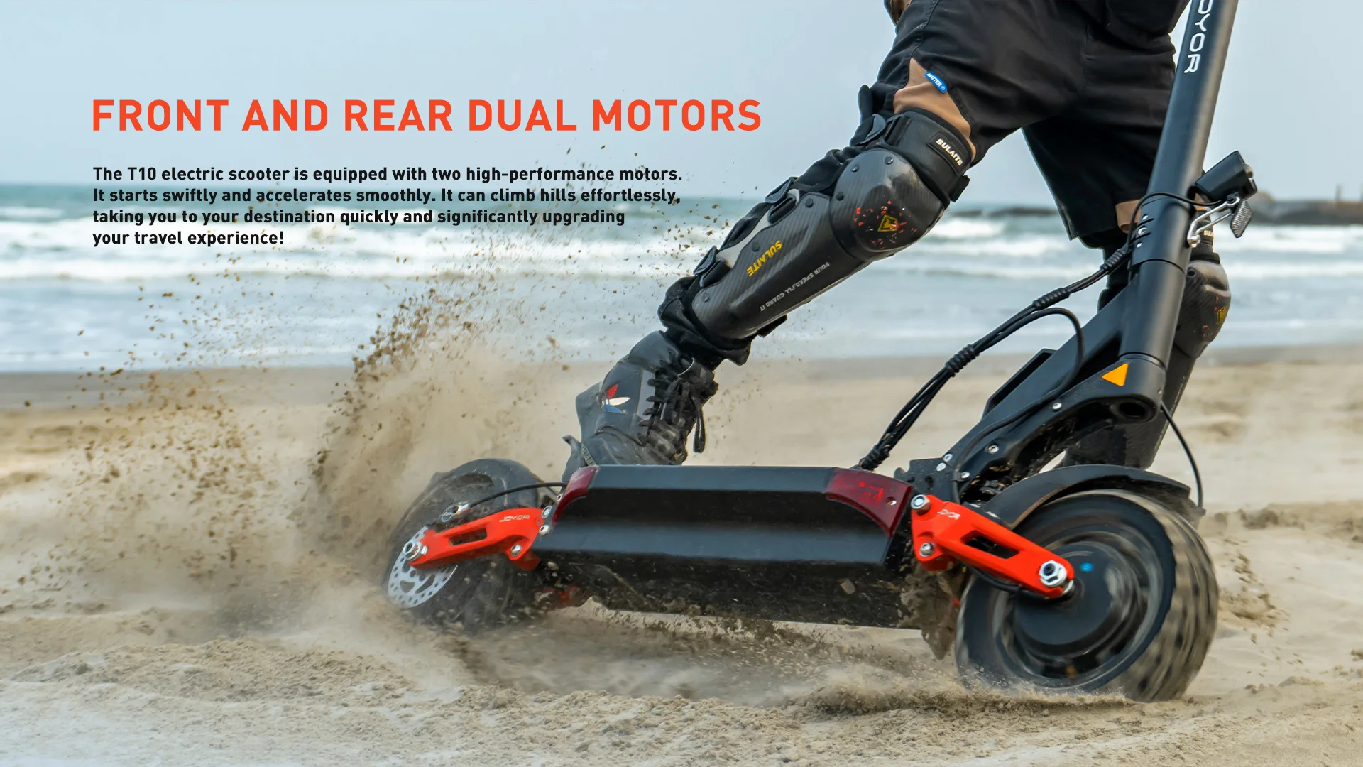 JOYOR T10 Erwachsenen-Elektroroller 60V18AH Akku Offroad 10-Zoll-Reifen Faltbarer E-Scooter für Geländeabenteuer – Detail 4