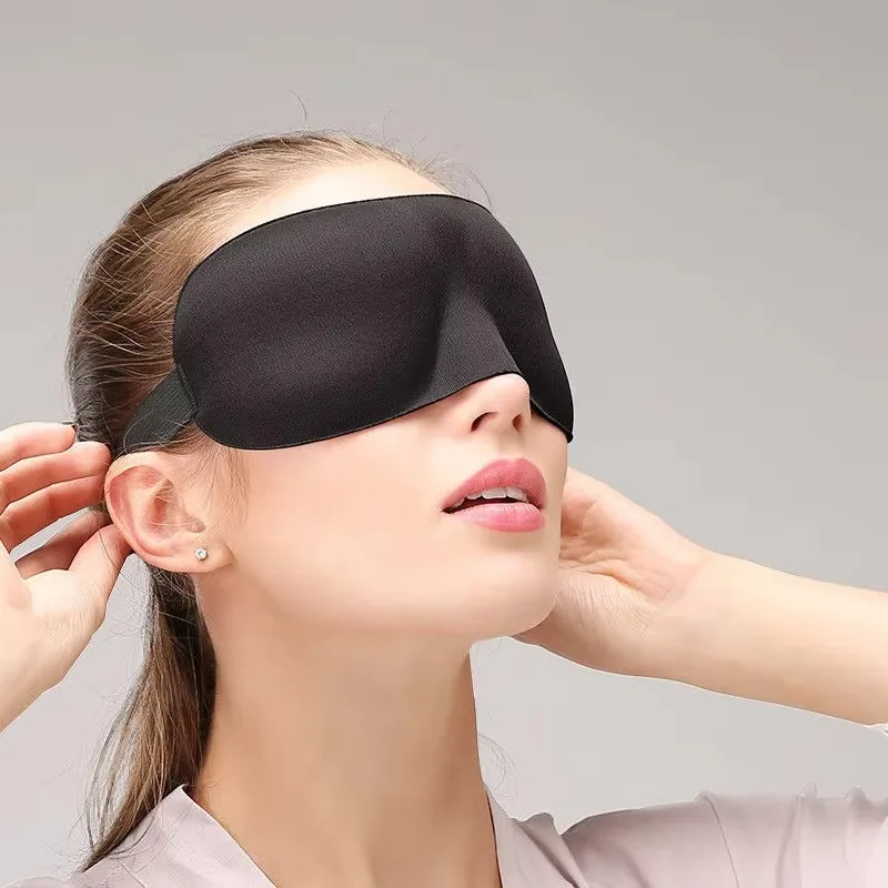 3D Contour Sleep Mask for Men Women No Pressure Memory Foam Breathable Travel Blindfold with Adjustable Strap Block Out Light