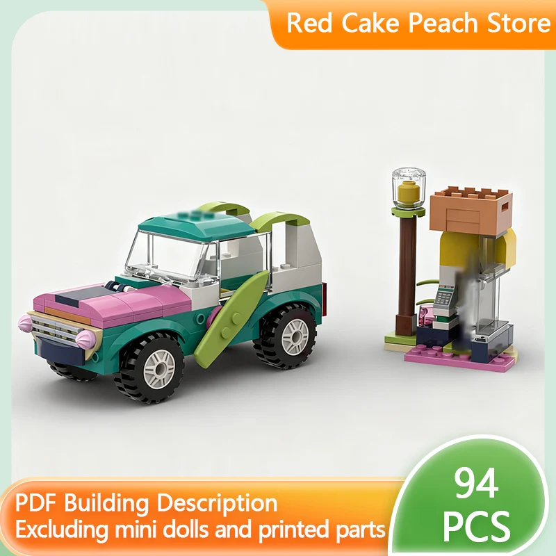 

City Car Model MOC Building Bricks Off-Road Vehicle And Telephone Box Modular Technology Children Holiday Gift Assemble Toy Suit