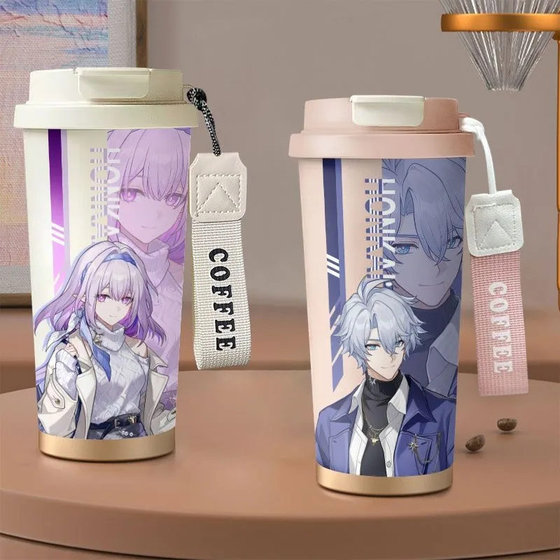 

In Stock Game Luckin Coffee X Honkai: Star Rail Castorice Phainon 530ml 316 Stainless Steel Double Drinking Straw Insulated Cup