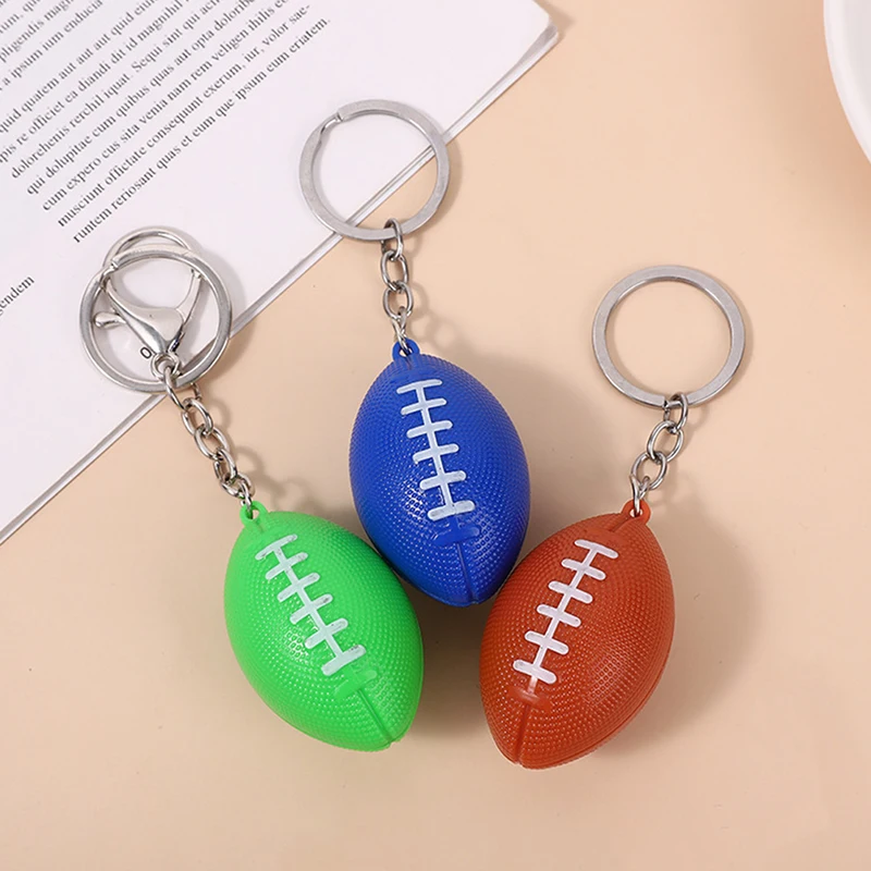 Porte-clés de rugby pour fan de voiture, accessoires de sport, cadeau du joueur, 4 couleurs, 1 pièce