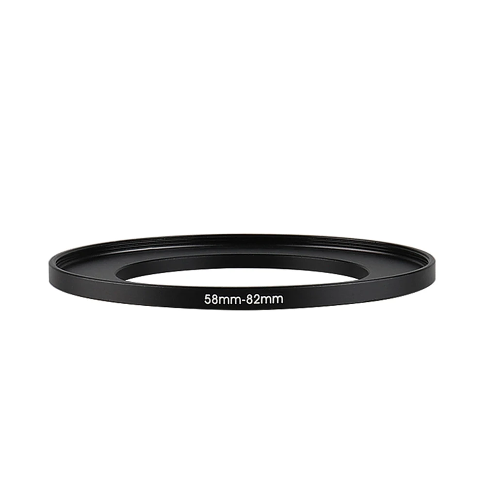 Anel de filtro intensificador preto de alumínio 58mm-82mm 58-82mm 58 a 82 adaptador de filtro adaptador de lente para canon nikon sony dslr lente de câmera