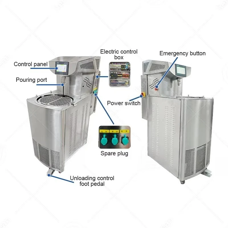 Chocolate Temper Machine Commercial Continuous Full Automatic 50kg 60kg Chocolate Melting Tempering Equipment