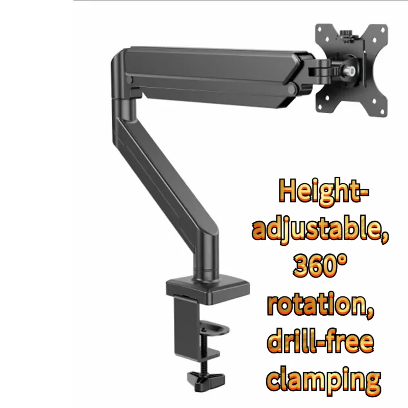 

Подставка для двух мониторов, регулируемая по высоте и на 360 градусов поворотная ° Вращающаяся подставка для монитора без сверления, эргономичная, для домашнего офиса