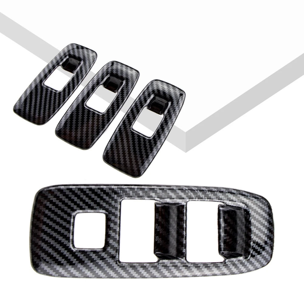 For Ford Ranger Everest Endeavor 2015-2022 Car Door Window Lift Switch Panel Cover Trim Frame Decorator Sticker Accessories