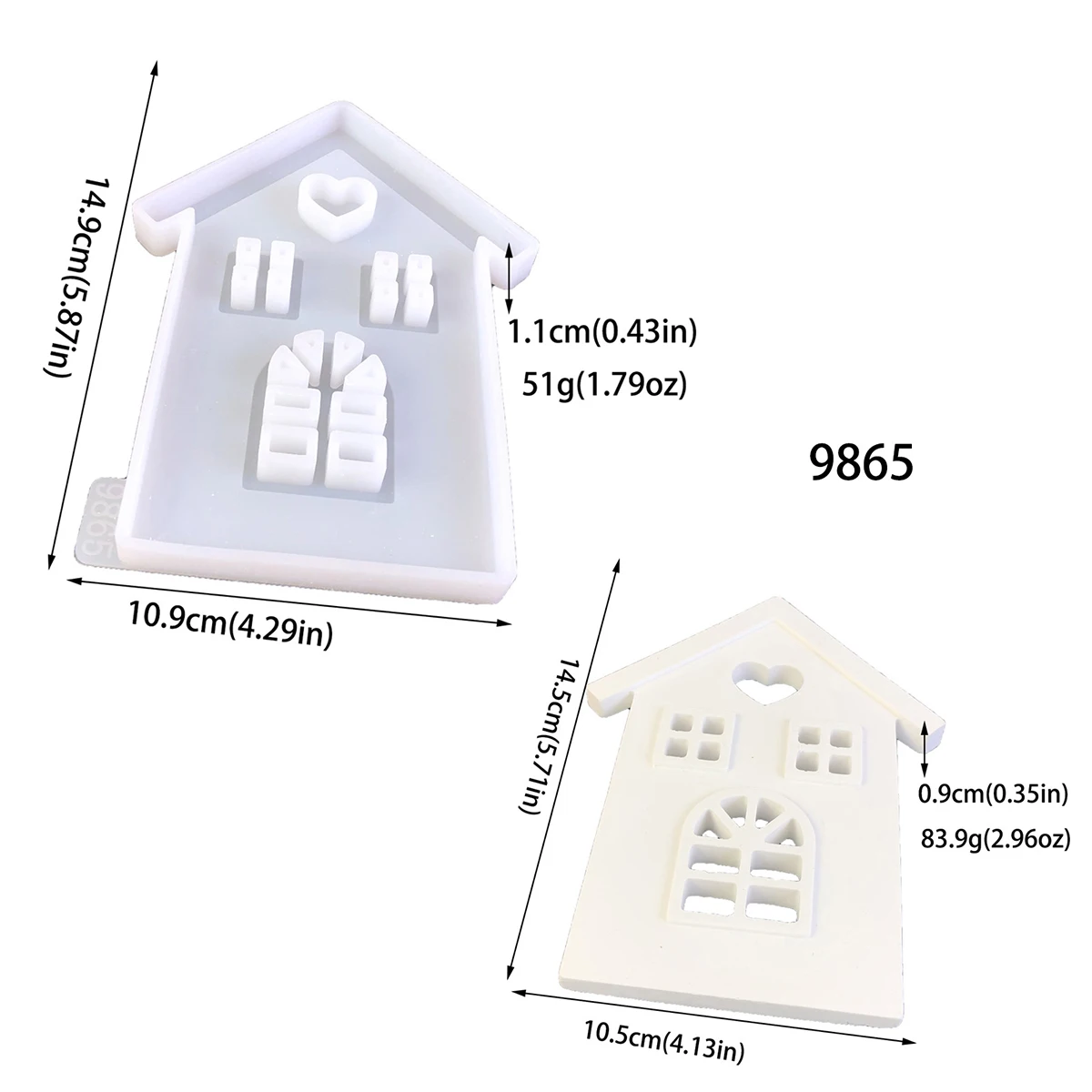 New Love Window House Decoration Ornament Candle Holder Plaster Mould DIY Silicone Moulds Desk Decorcraft Gift For Friends