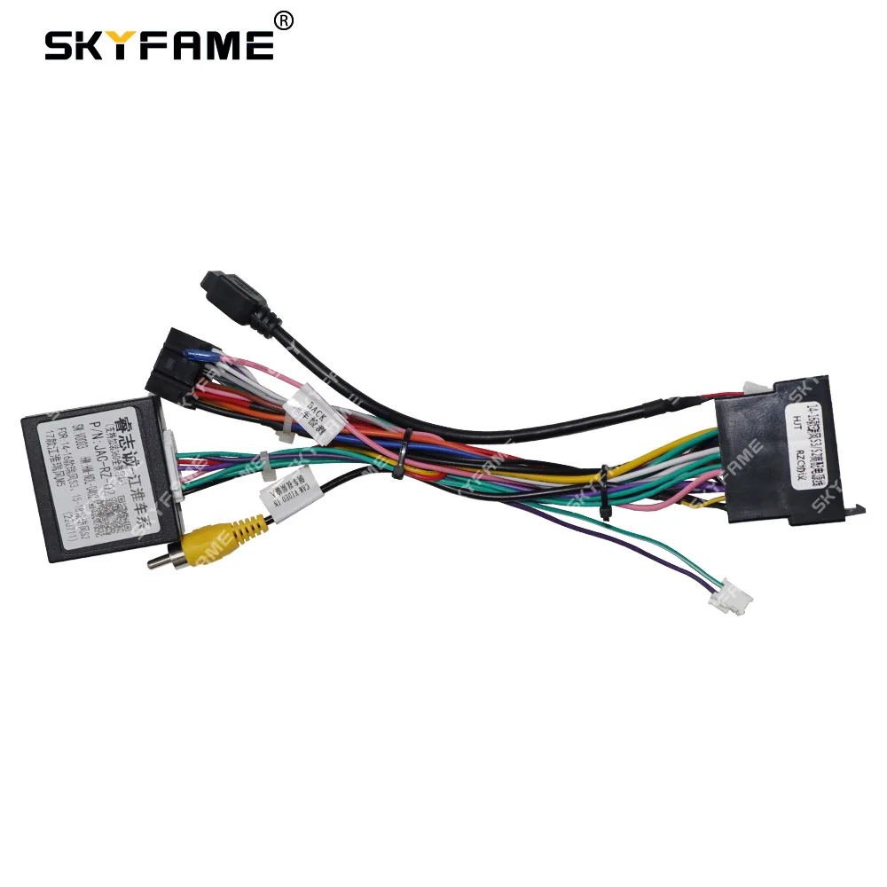 SKYFAME Car 16pin Wiring Harness Adapter Canbus Box Decode Android Radio Power Cabler For JAC Refine S2  JAC-RZ-02